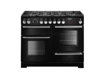 Rangemaster INF110DFFBL - 110cm Infusion Dual Fuel Black Range Cooker 116310