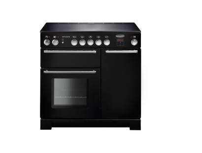 Rangemaster INF90EIBL - 90cm Infusion Electric Induction Black Range Cooker 116460