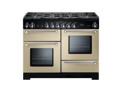 Rangemaster KCH110DFFCRC - 110cm Kitchener Dual Fuel Cream Chrome Range Cooker 76770