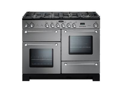 Rangemaster KCH110NGSSC - 110cm Kitchener Natural Gas Stainless Steel Chrome Range Cooker 116710