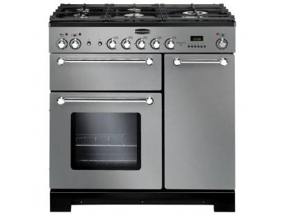 Rangemaster KCH90NGFSSC - 90cm Kitchener Natural Gas Stainless Steel Chrome Range Cooker 116770