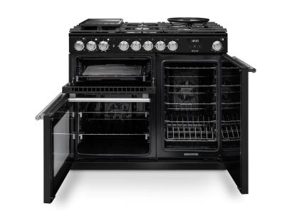 Rangemaster NEX100DFPCBLCM1 Charcoal Black range cooker
