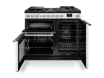 Rangemaster NEX100DFPWHTCM1 White range cooker