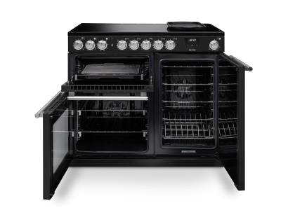 Rangemaster NEX100EIPCBLCM1 Charcoal Black range cooker