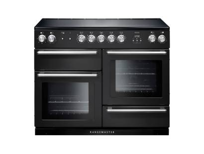 Rangemaster NEX110EICBC - 110cm Nexus Electric Induction Charcoal Black Chrome Range Cooker 125810