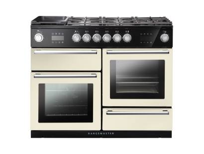 Rangemaster NEX110SODFFIVC - 110cm Nexus Steam Dual Fuel Ivory Chrome Range Cooker 119800