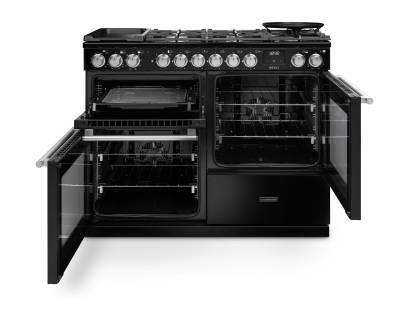 Rangemaster NEXO110DFPCBLCM1 Charcoal Black range cooker