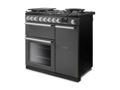 Rangemaster Nexus Slate Chrome dual fuel cooker