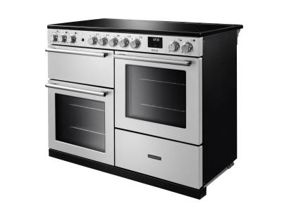 Rangemaster Nexus White Chrome induction cooker
