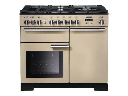 Rangemaster PDL100DFFCRC - 100cm Professional Deluxe Dual Fuel Cream Chrome Range Cooker 97570