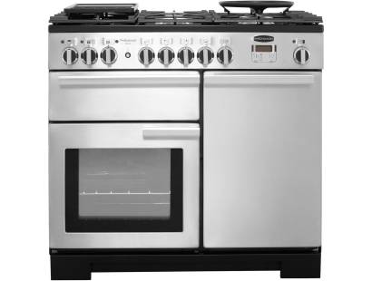 Rangemaster PDL100DFFSSC - 100cm Professional Deluxe Dual Fuel Stainless Steel Chrome Range Cooker 97550