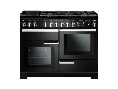 Rangemaster PDL110DFFGBC - 110cm Professional Deluxe Dual Fuel Black Chrome Range Cooker 97520