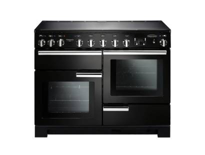 Rangemaster PDL110EIGBC - 110cm Professional Deluxe Electric Induction Black Chrome Range Cooker 101550