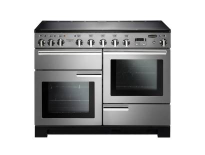 Rangemaster PDL110EISSC - 110cm Professional Deluxe Electric Induction Stainless Steel Chrome Range Cooker 101540