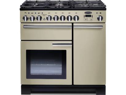 Rangemaster PDL90DFFCRC - 90cm Professional Deluxe Dual Fuel Cream Chrome Range Cooker 97610