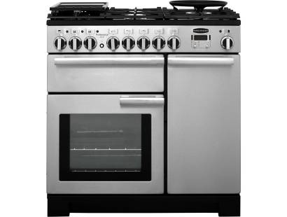 Rangemaster PDL90DFFSSC - 90cm Professional Deluxe Dual Fuel Stainless Steel Chrome Range Cooker 97590