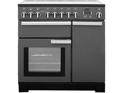 Rangemaster PDL90EISLC - 90cm Professional Deluxe Electric Induction Slate Chrome Range Cooker 105970