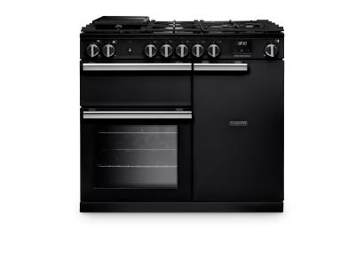 Rangemaster PR100DFPCBL-CM1 100cm Professional Dual Fuel Charcoal Black Range Cooker
