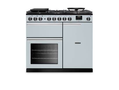Rangemaster PRDL100DFPMSB-CM1 100cm Professional Deluxe Dual Fuel Misty Blue Range Cooker