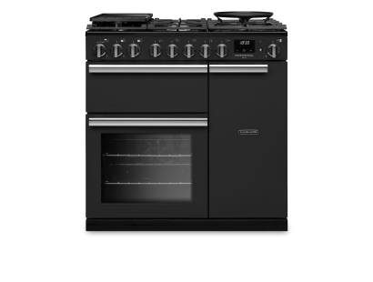 Rangemaster PRDL90DFPCBL-CM1 90cm Professional Deluxe Dual Fuel Charcoal Black Range Cooker