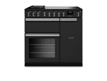 Rangemaster PRDL90EIPCBL-CM1 90cm Professional Deluxe Induction Charcoal Black Range Cooker