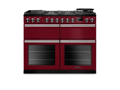 Rangemaster PRDLB110DFPBOR-CM1 110cm Professional Deluxe Dual Fuel Bordeaux Range Cooker with Slow Cooker