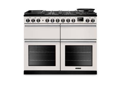 Rangemaster PRDLB110DFPIVY-CM1 110cm Professional Deluxe Dual Fuel Ivory Range Cooker with Slow Cooker