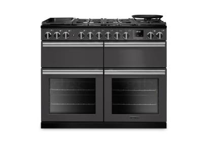 Rangemaster PRDLB110DFPSLT-CM1 110cm Professional Deluxe Dual Fuel Slate Range Cooker with Slow Cooker