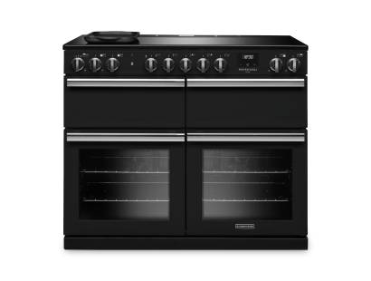 Rangemaster PRDLB110EIPCBL-CM1 110cm Professional Deluxe Induction Charcoal Black Range Cooker with Slow Cooker