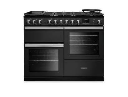 Rangemaster PRDLO110DFPCBL-CM1 110cm Professional Deluxe Dual Fuel Charcoal Black Range Cooker