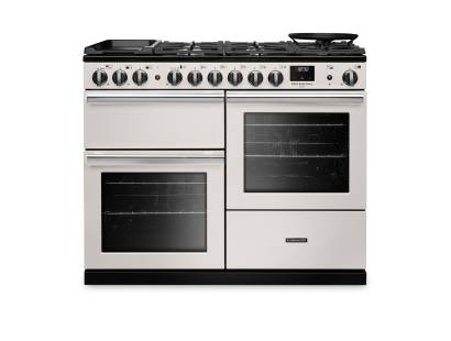 Rangemaster PRDLO110DFPIVY-CM1 110cm Professional Deluxe Dual Fuel Ivory Range Cooker