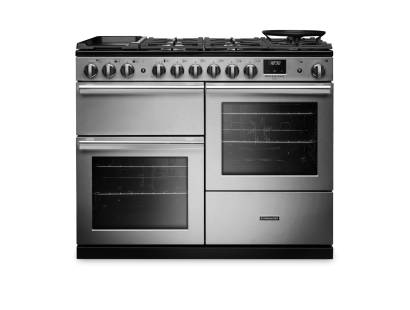 Rangemaster PRDLO110DFSTST-CM1 110cm Professional Deluxe Dual Fuel Stainless Steel Range Cooker
