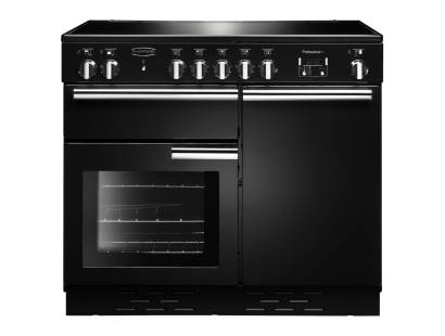 Rangemaster PROP100EIGBC - 100cm Professional + Electric Induction Black Chrome Range Cooker 96030