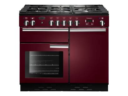 Rangemaster PROP100NGFCYC - 100cm Professional + Natural Gas Cranberry Chrome Range Cooker 111800