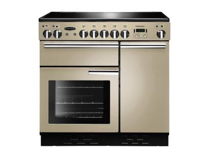 Rangemaster PROP90EICRC - 90cm Professional + Electric Induction Cream Chrome Range Cooker 91720