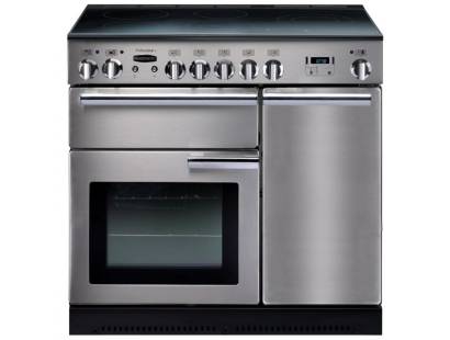 Rangemaster PROP90EISSC - 90cm Professional + Electric Induction Stainless Steel Chrome Range Cooker 85850