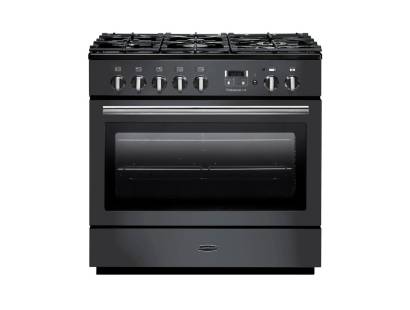 Rangemaster PROP90FXDFFSLC - 90cm Professional + FX Dual Fuel Slate Chrome Range Cooker 123260