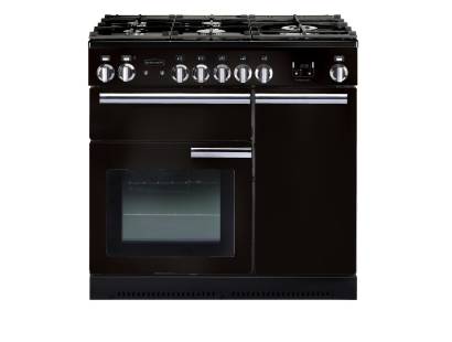 Rangemaster PROP90NGFGBC - 90cm Professional + Natural Gas Black Chrome Range Cooker 91930