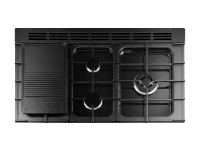 Rangemaster Professional 100 five burner gas hob with wok burner and cast aluminium griddle