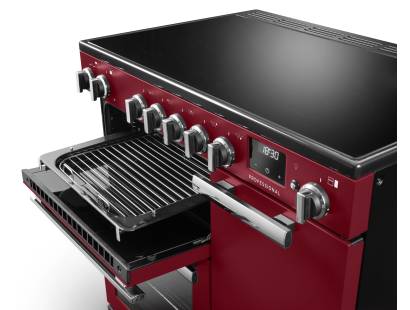 Rangemaster Professional 90 Bordeaux Flexi-Grill with four shelf positions and full or half-width grilling