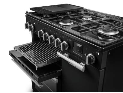 Rangemaster Professional 90 Flexi-Grill with four shelf positions and full or half-width grilling