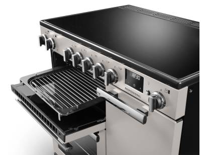 Rangemaster Professional 90 Ivory Flexi-Grill with four shelf positions and full or half-width grilling