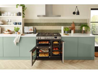 Rangemaster Professional 90 Range Cooker in a contemporary kitchen lifestyle setting