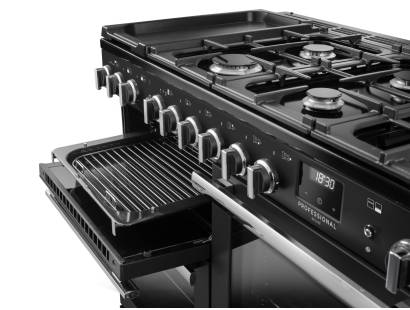 Rangemaster Professional Deluxe 110 Flexi-Grill with telescopic runners and full or half-width grilling