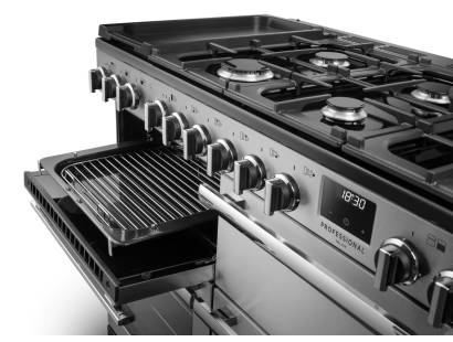 Rangemaster Professional Deluxe 110 Flexi-Grill with telescopic runners and full or half-width grilling
