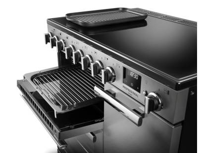 Rangemaster Professional Deluxe 90 Stainless Steel Flexi-Grill with telescopic runners and full or half-width grilling