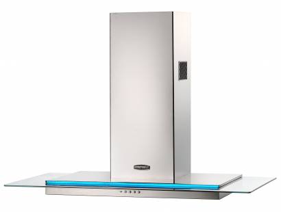 Rangemaster RMHDT100SS 100cm Toledo Stainless Steel Glass Chimney Hood 95660