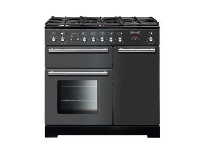 Rangemaster Toledo + TOLP90DFFSLC - 90cm  Dual Fuel Slate Chrome Range Cooker