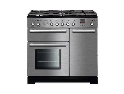 Rangemaster Toledo + TOLP90DFFSSC - 90cm  Dual Fuel Stainless Steel Chrome Range Cooker