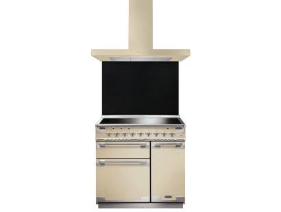 Rangemaster UNBHDS90CR cream cooker hood with LED lighting